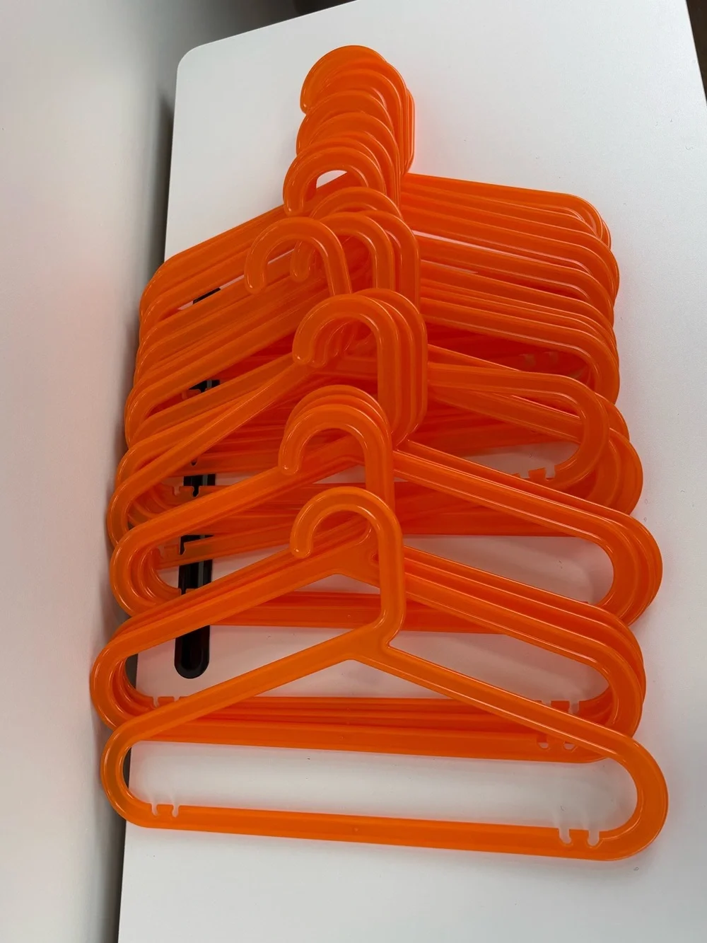 DISCONTINUED IKEA BAGIS Children Clothes Hangers Anna Efverlund Orange Lot of 21